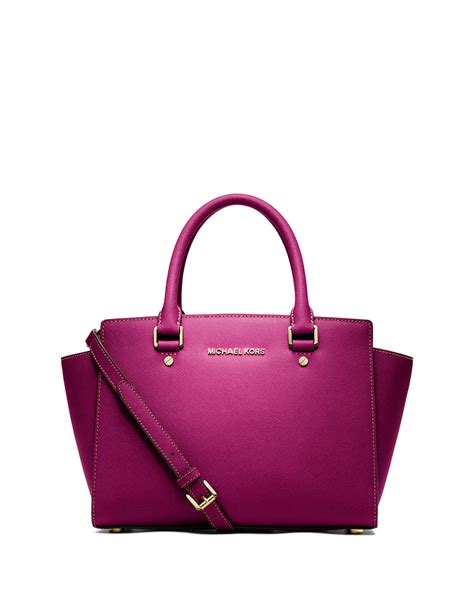 michael michael kors selma medium satchel purple|Michael Kors selma medium black.